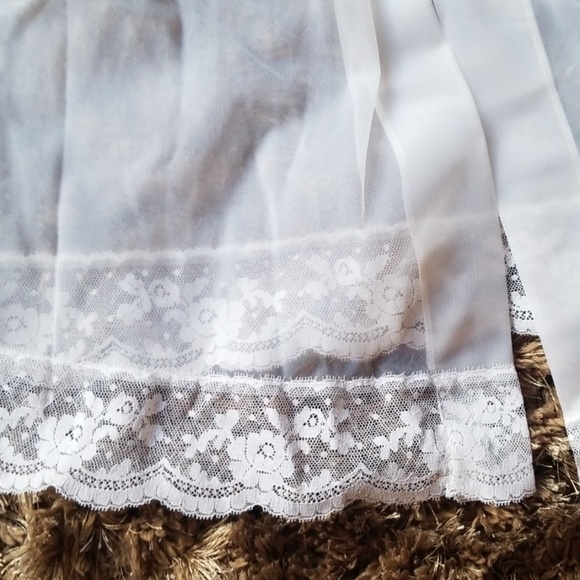 Vintage Sheer Babydoll Peignoir Open Front Robe - Picture 3 of 8